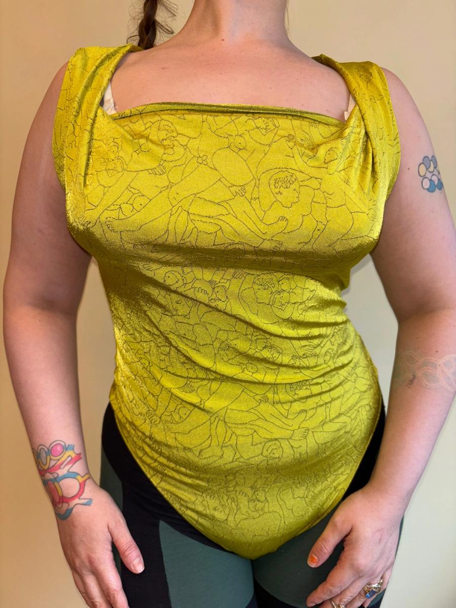 2004 Vivienne Westwood Green Orgy Print Leotard product image