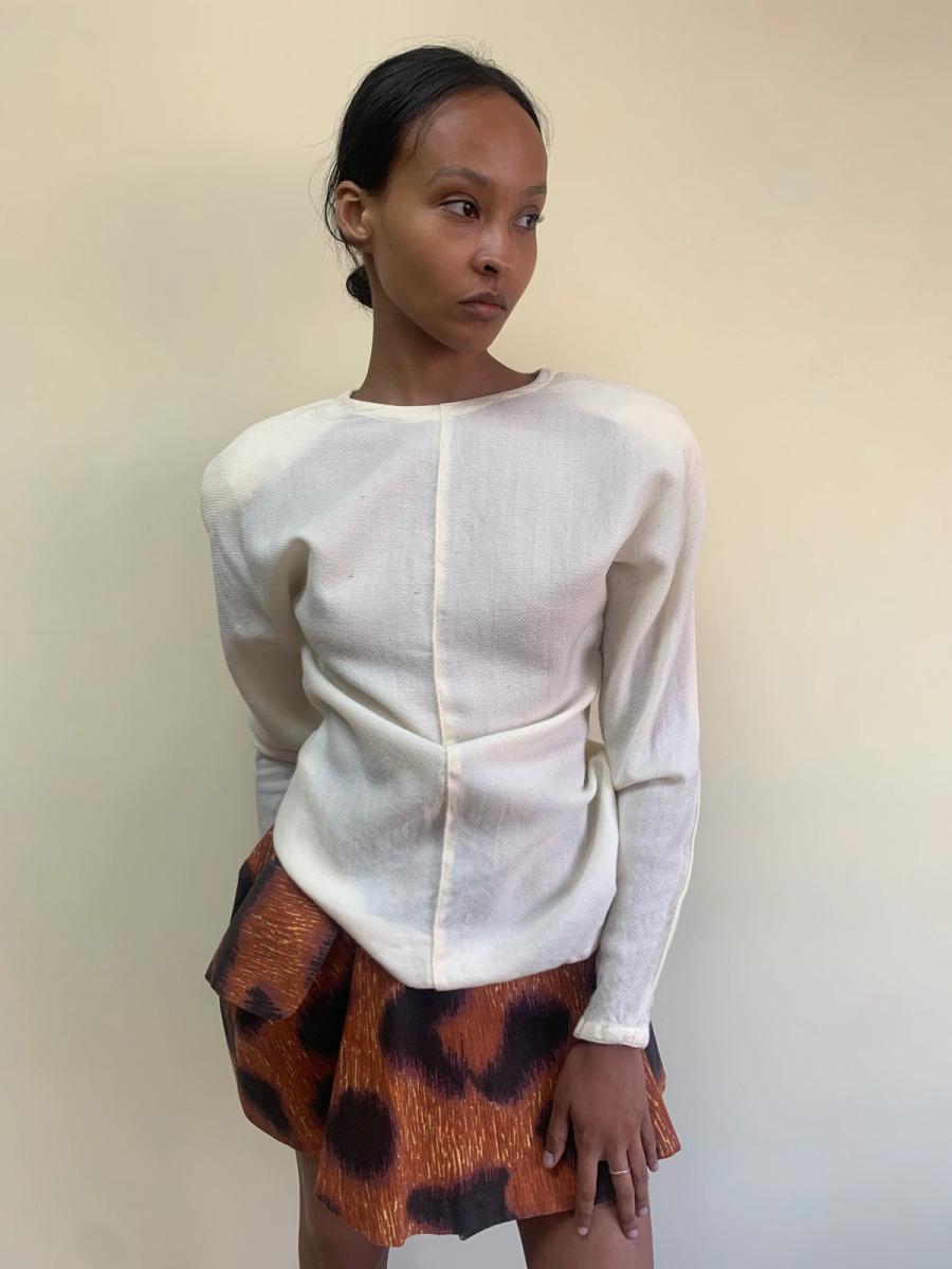 1980s Gianni Versace Dramatic Shoulder Blouse product image