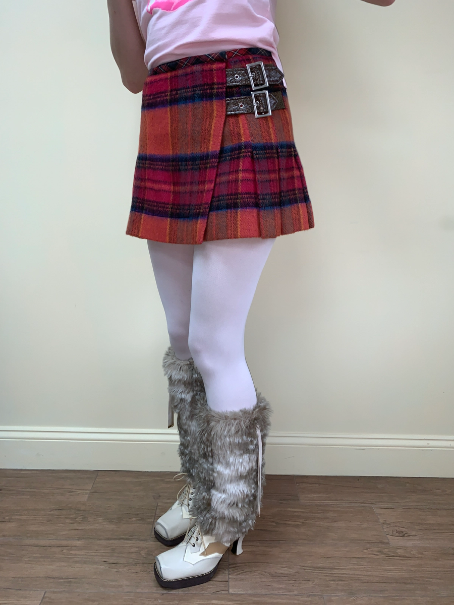 Vivienne Westwood Orange Tartan Skirt product image