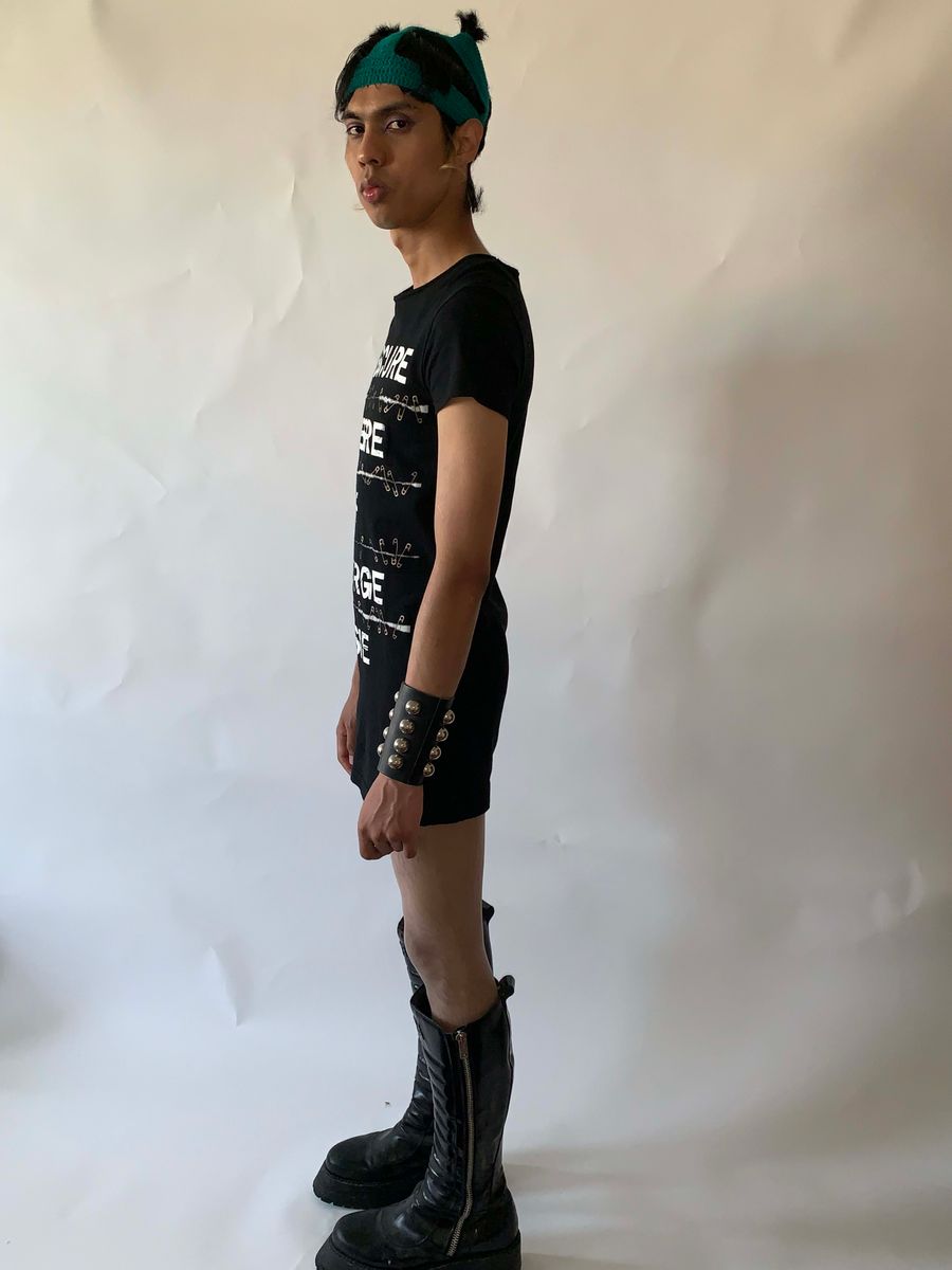 ODOB Trompe- L'oeil Safety Pin T- Shirt Dress product image