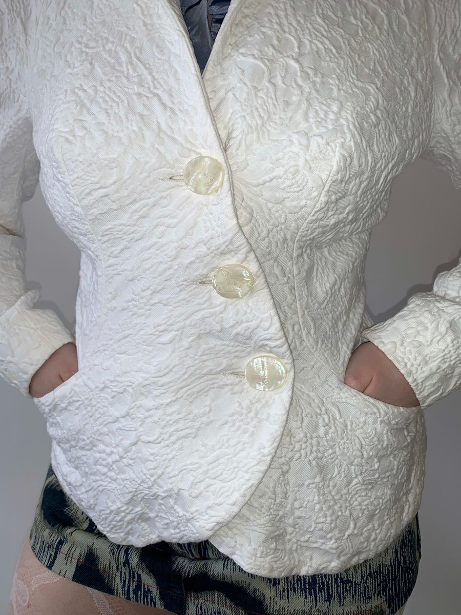 Vivienne Westwood 90s Floral Cotton Jacquard Jacket product image