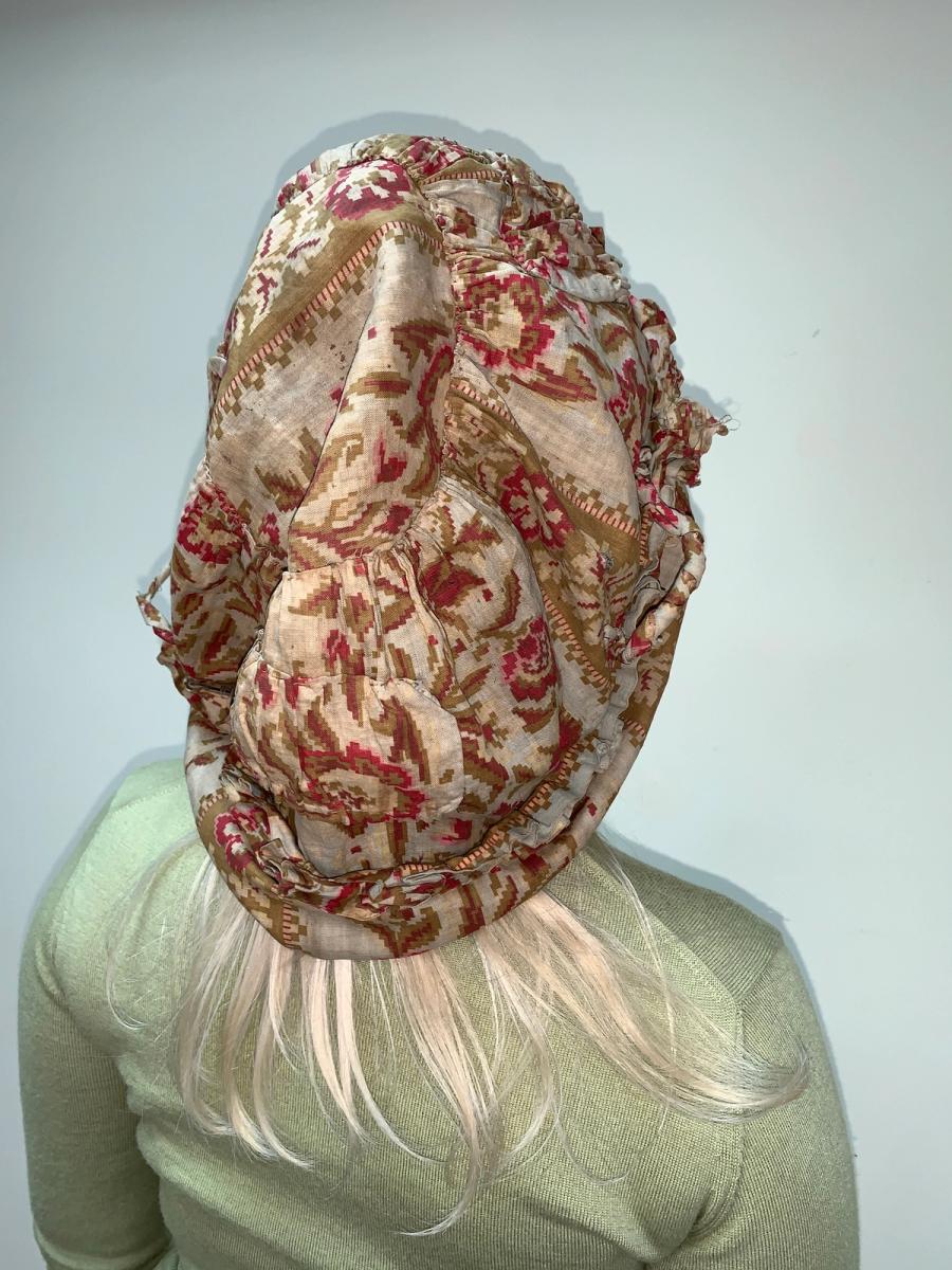 1800s Printed Fabric Slouchy Hat  product image