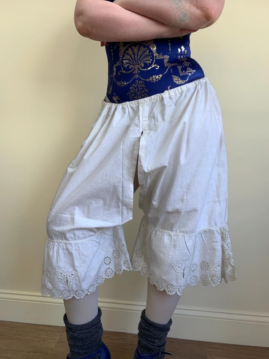 Antique Papillon Split Crotch Bloomers product image