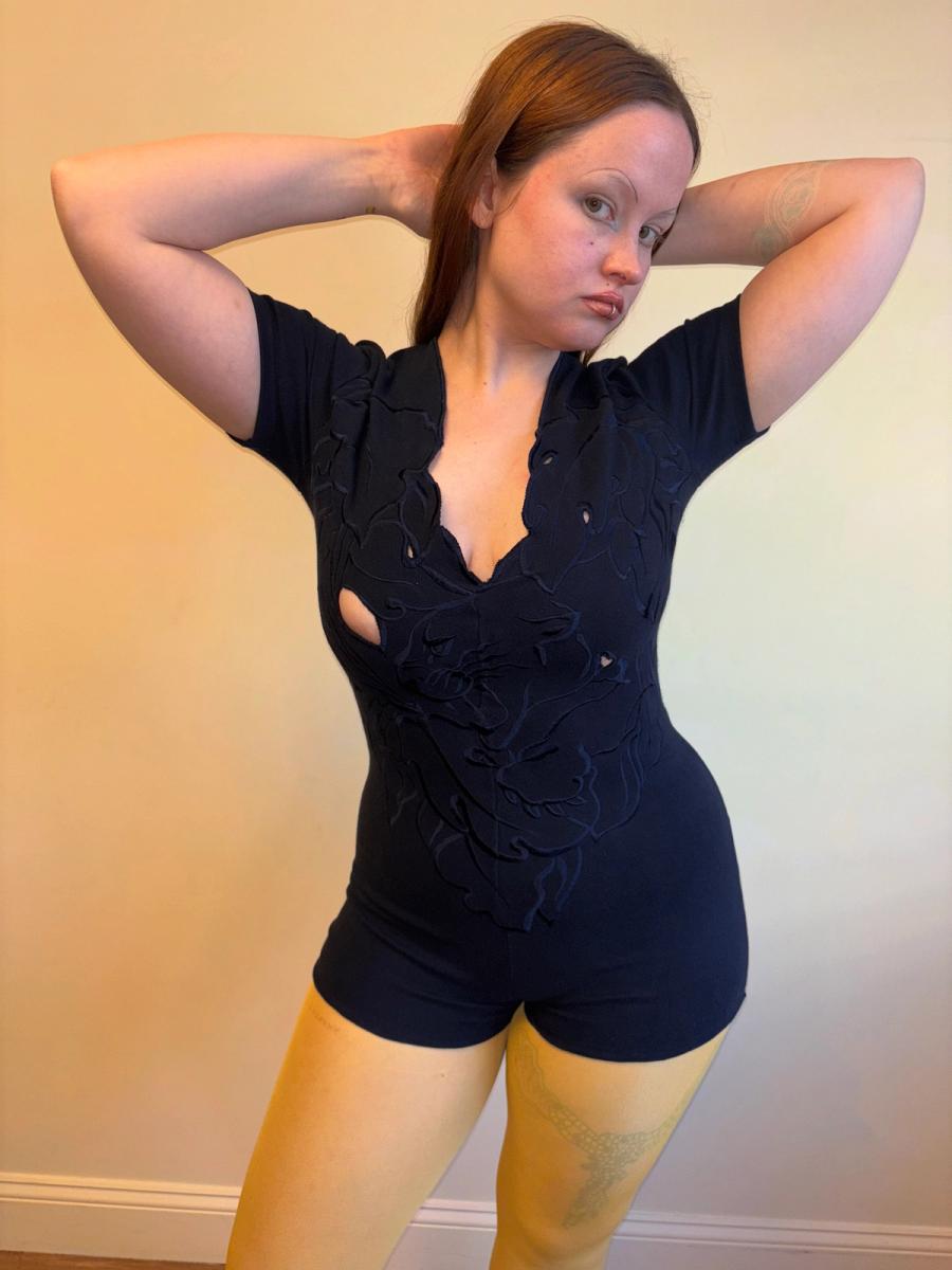 Krizia Maglia Embroidered Panther Bodysuit product image