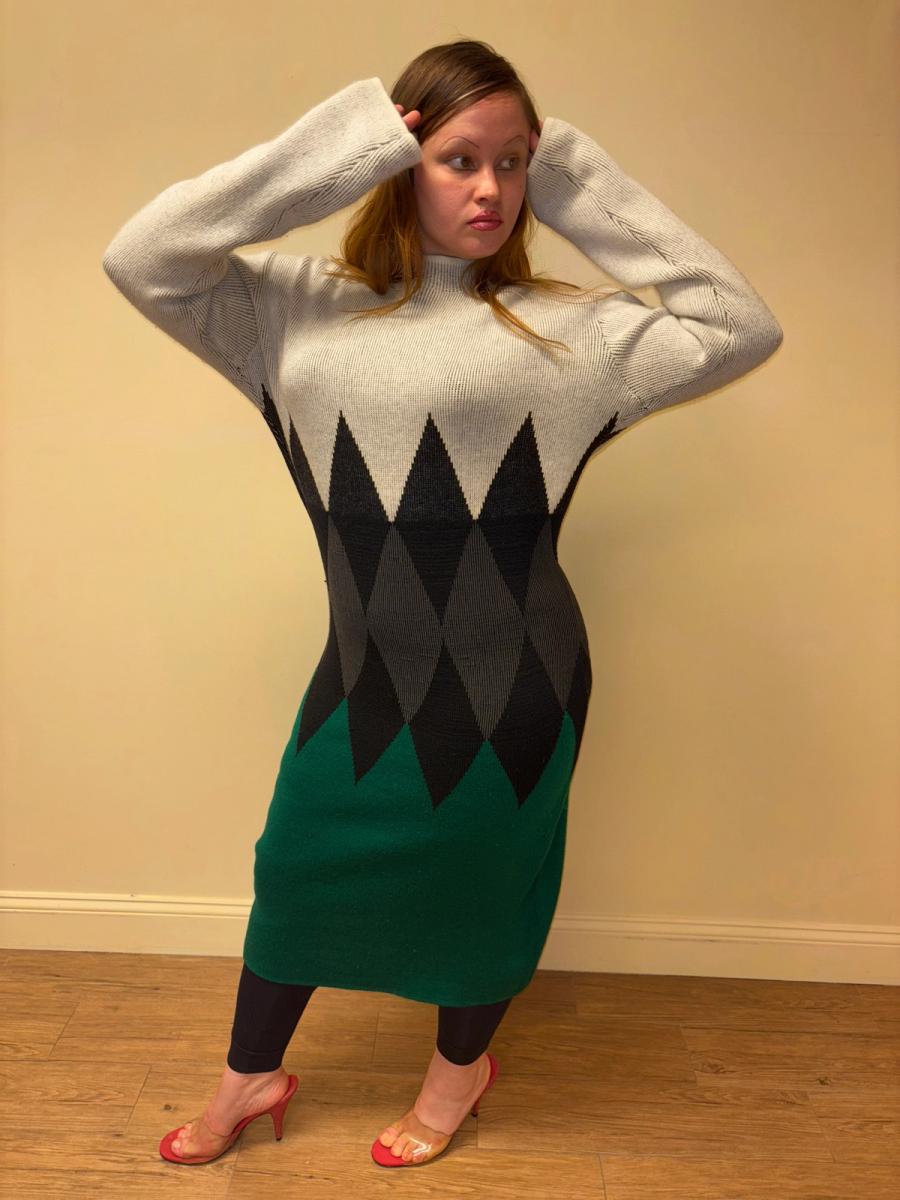 1980s Gaultier Gibo Jagged Knit Dress product image