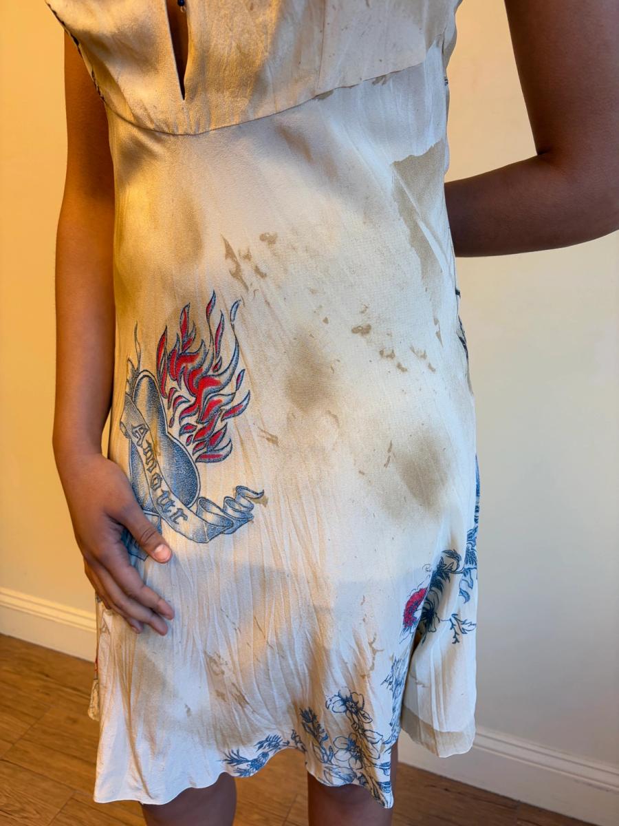 Roberto Cavalli Aged Tattoo Print Slip product image