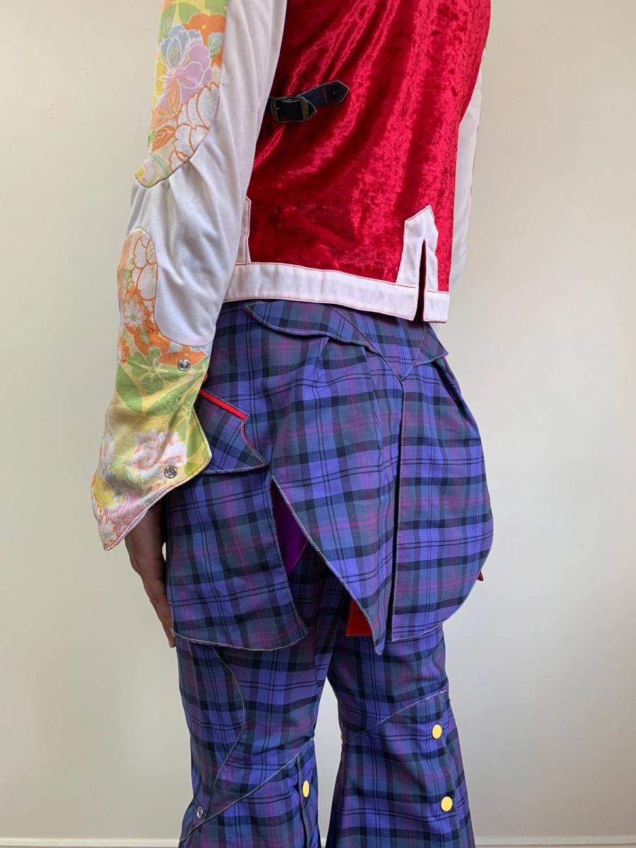 Takuya Angel Wing-like Tartan Pants product image