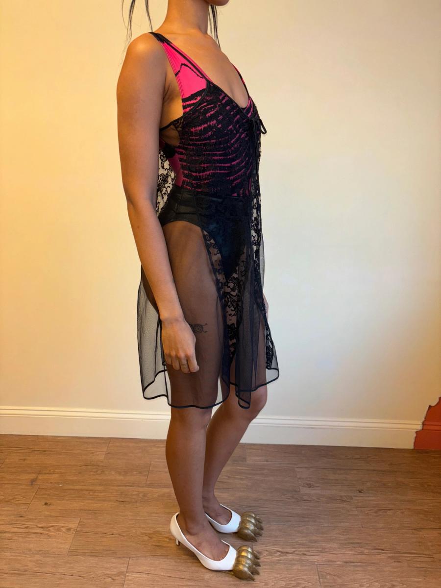 80s Chantal Thomass Black Negligee product image