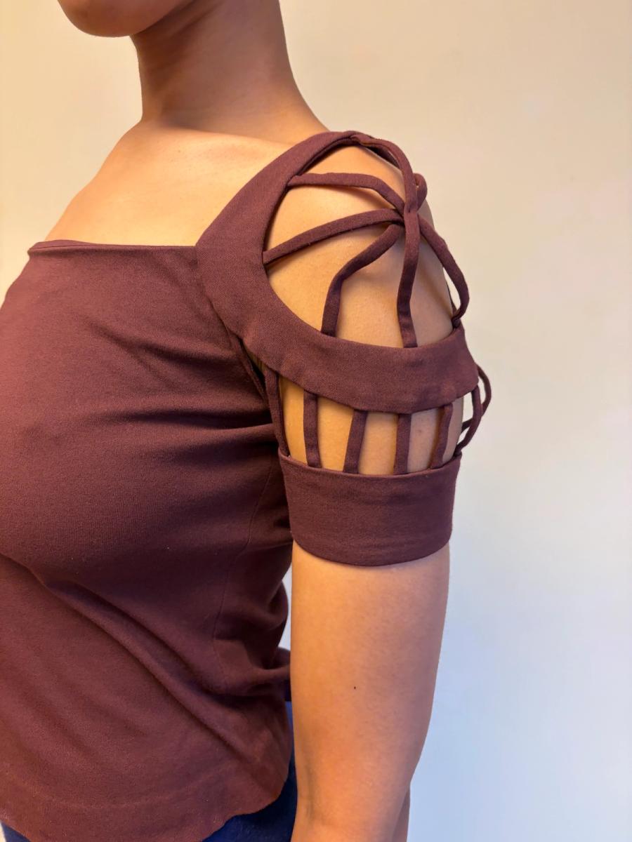 80s Sybilla Cutout Sleeve Top product image