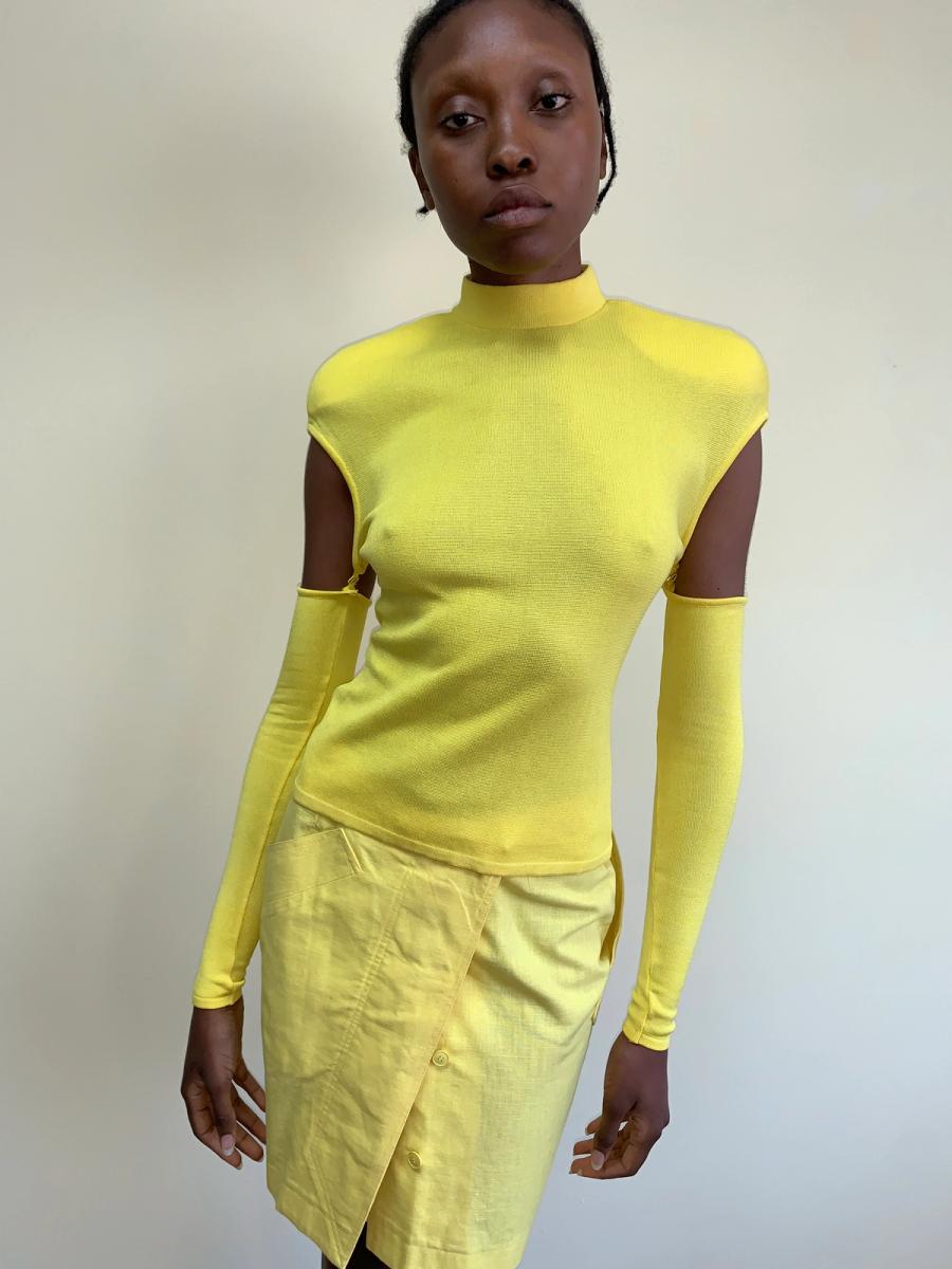 Thierry Mugler Late 80s- Early 90s Detached Arms Knit Top product image