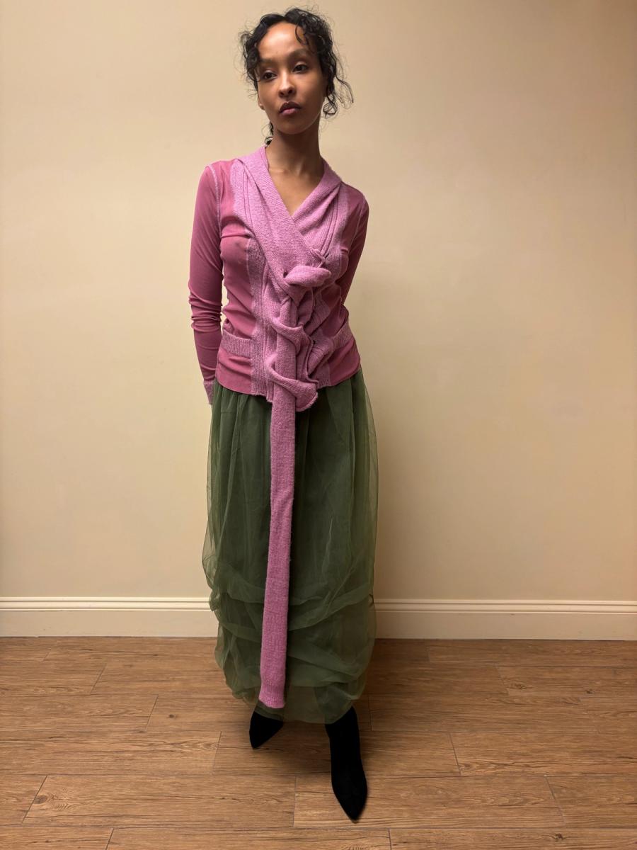 Vintage Jean-Paul Gaultier Mesh and Knit Braided Top product image