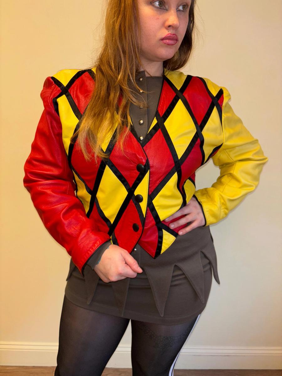 Scussi Gianfranco Harlequin Leather Jacket  product image