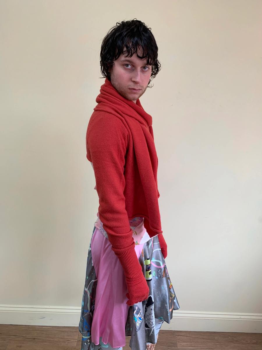 Jane Marple Knit Wrap Shrug With Matching Gloves  product image