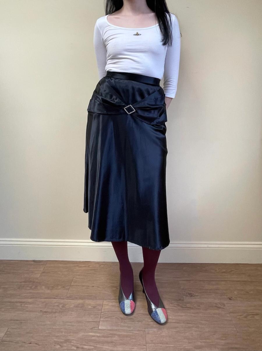 Zandra Rhodes Liquid Satin Skirt with Diamanté product image