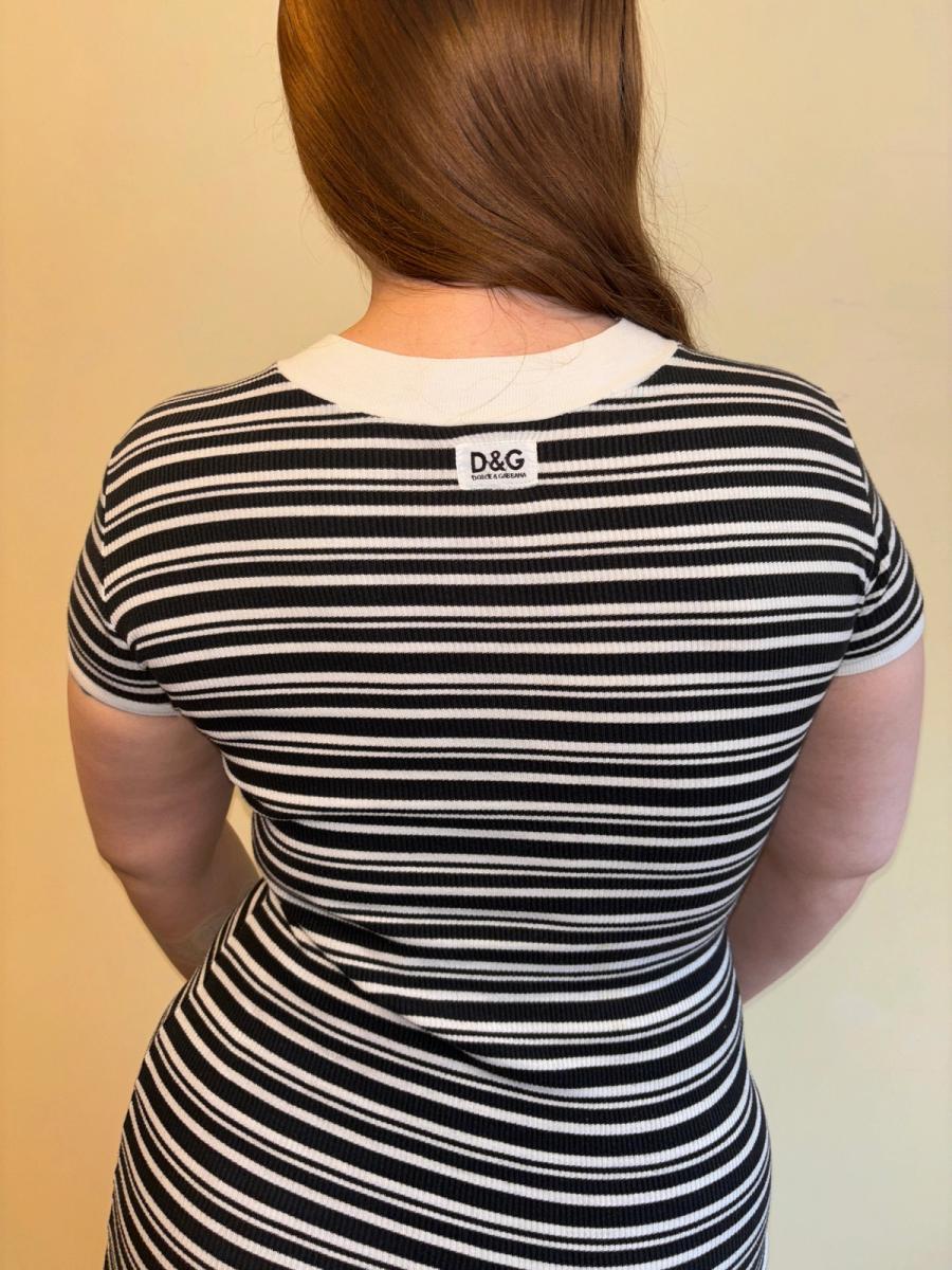 90s D&G Striped Ribbed Dress product image
