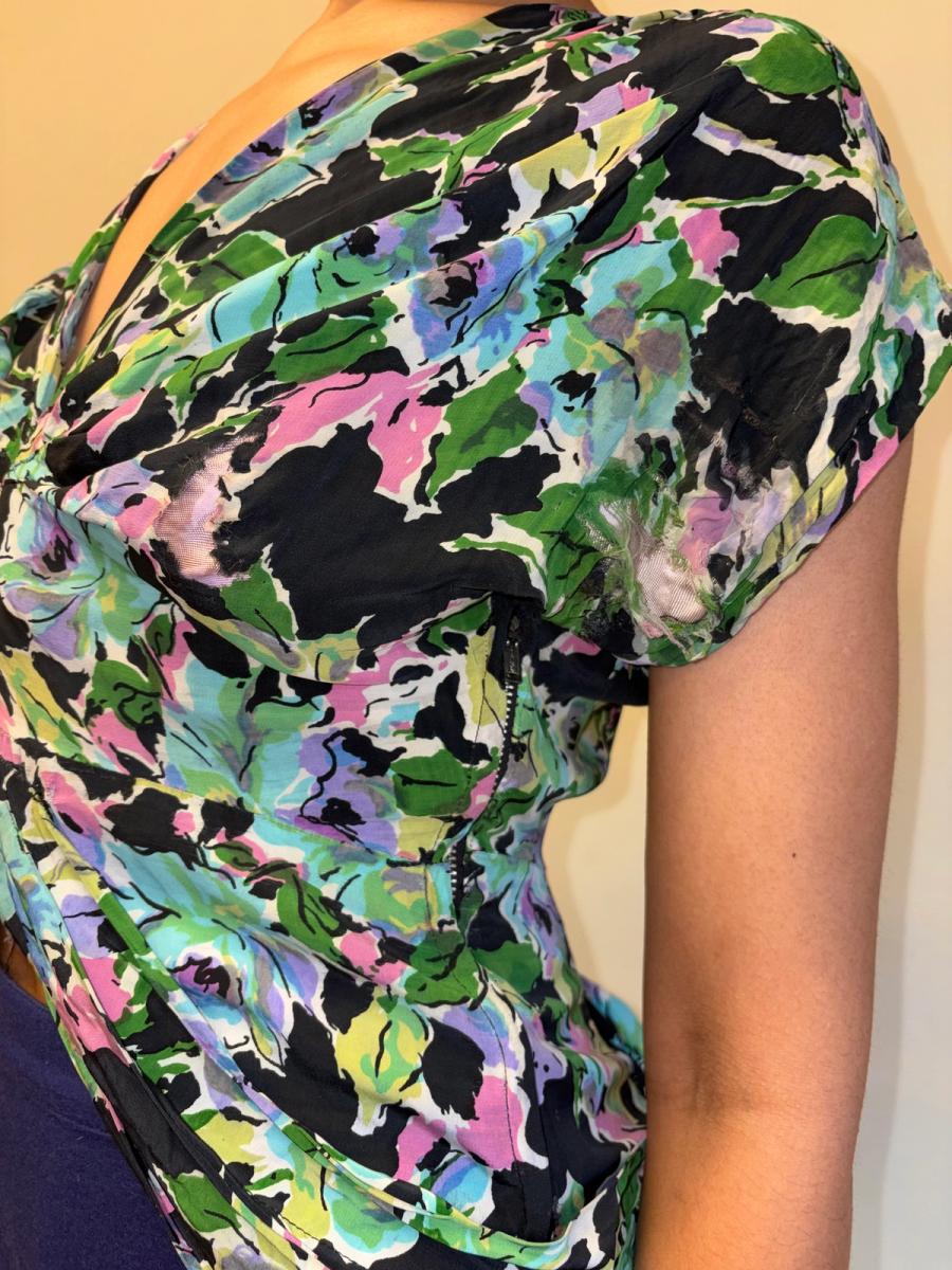 1940s Floral Bustle Top product image