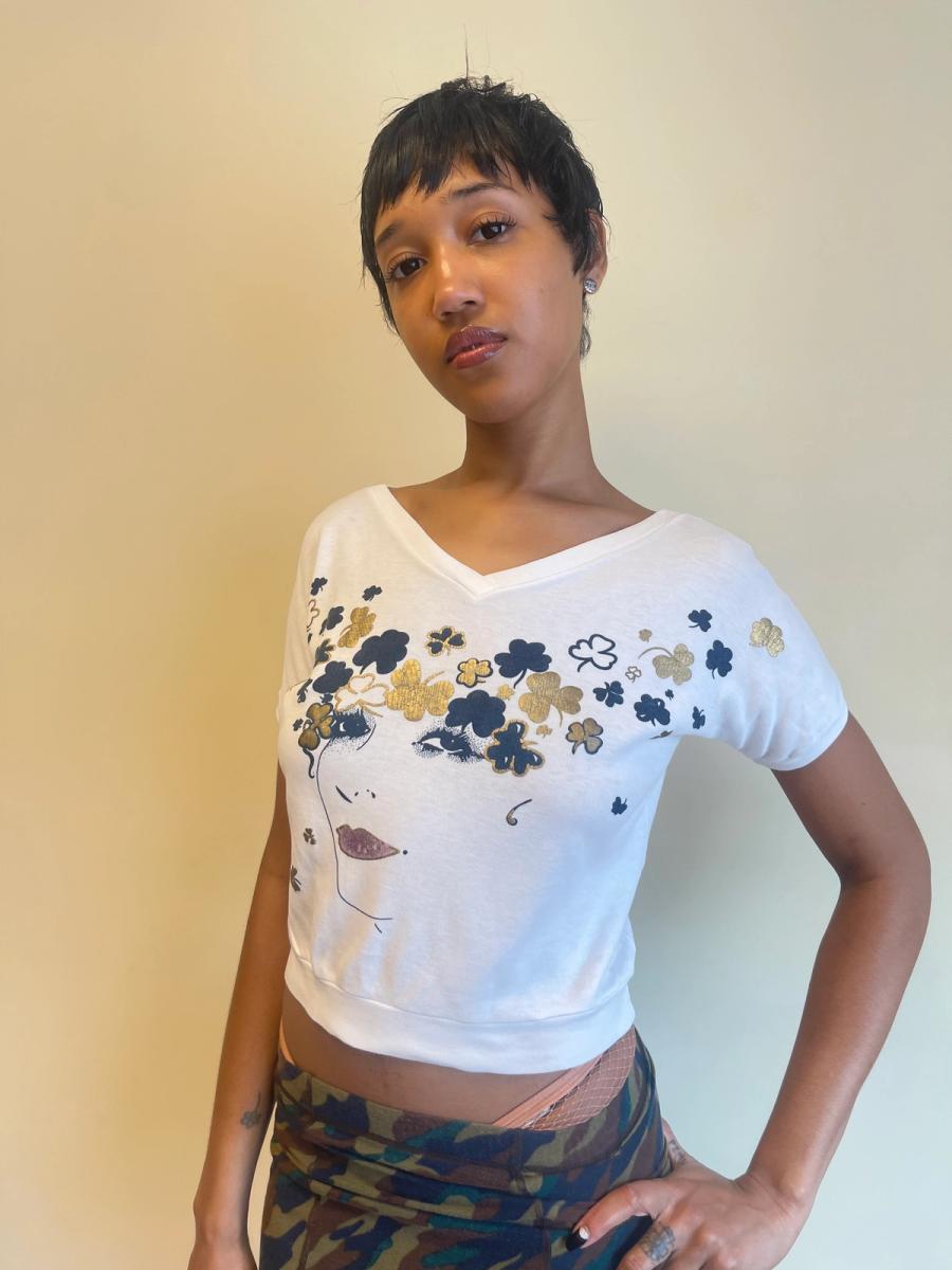 80s Krizia Woman With Shamrocks Shirt product image