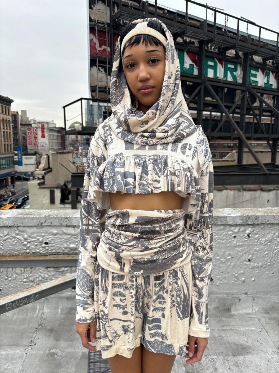 Velvet Hooded Top product image