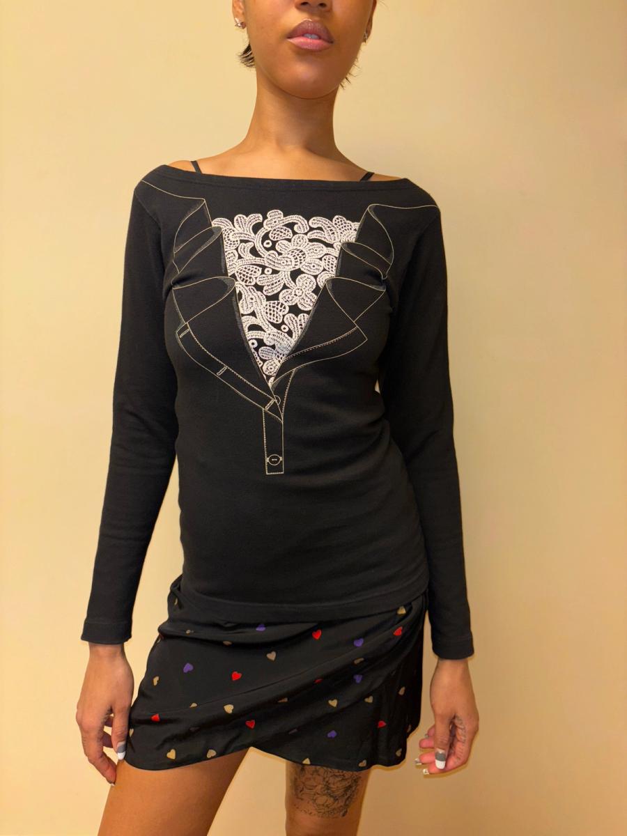 Vintage Chantal Thomass Trompe L'oeil Suit Sweater product image