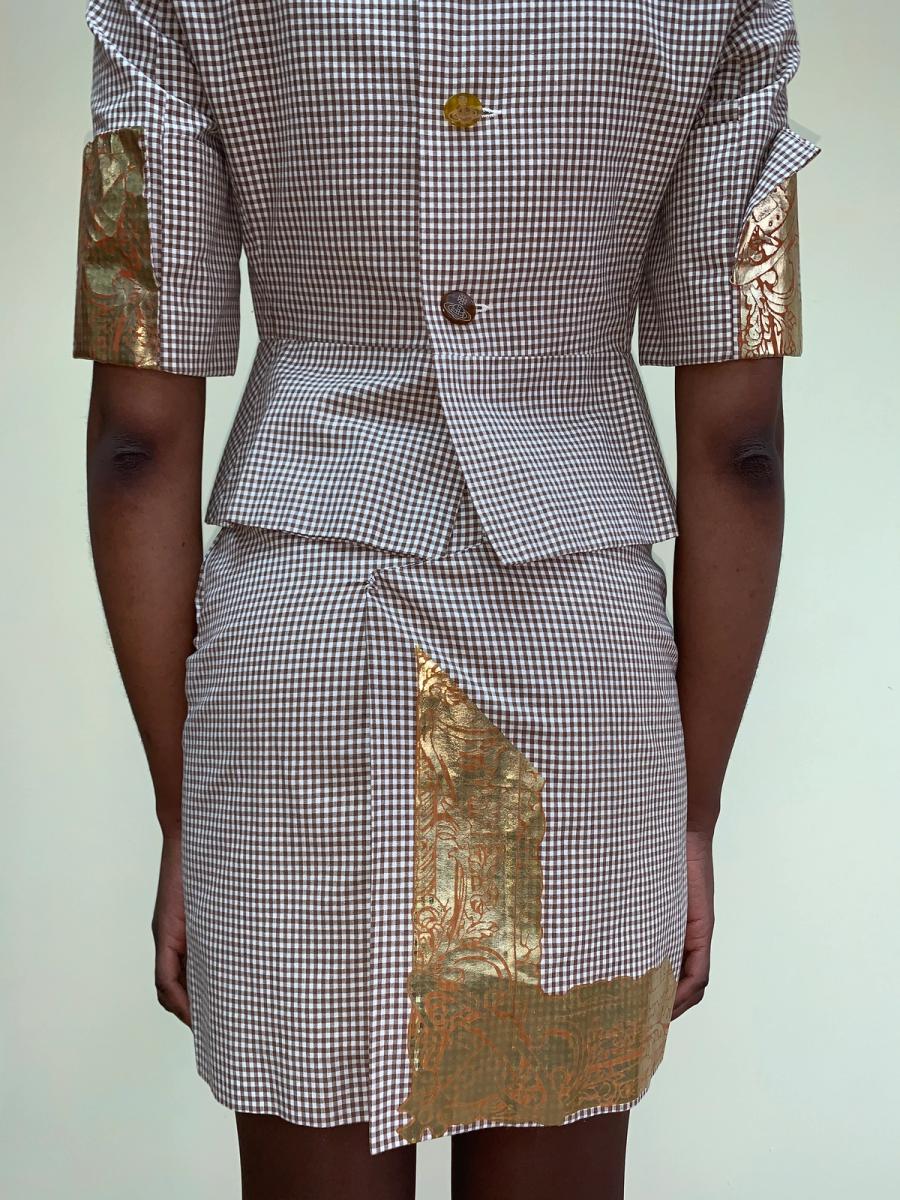 Vivienne Westwood 1989 'Civilizade' Gingham Suit With Gold Frame product image