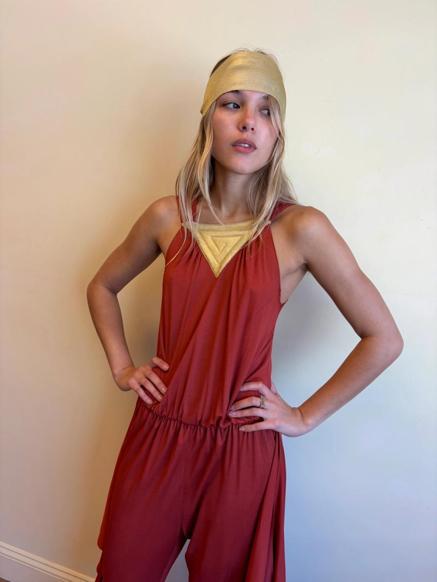 1978 Thierry Mugler Jumpsuit with Quilted Lamé Breastplate product image