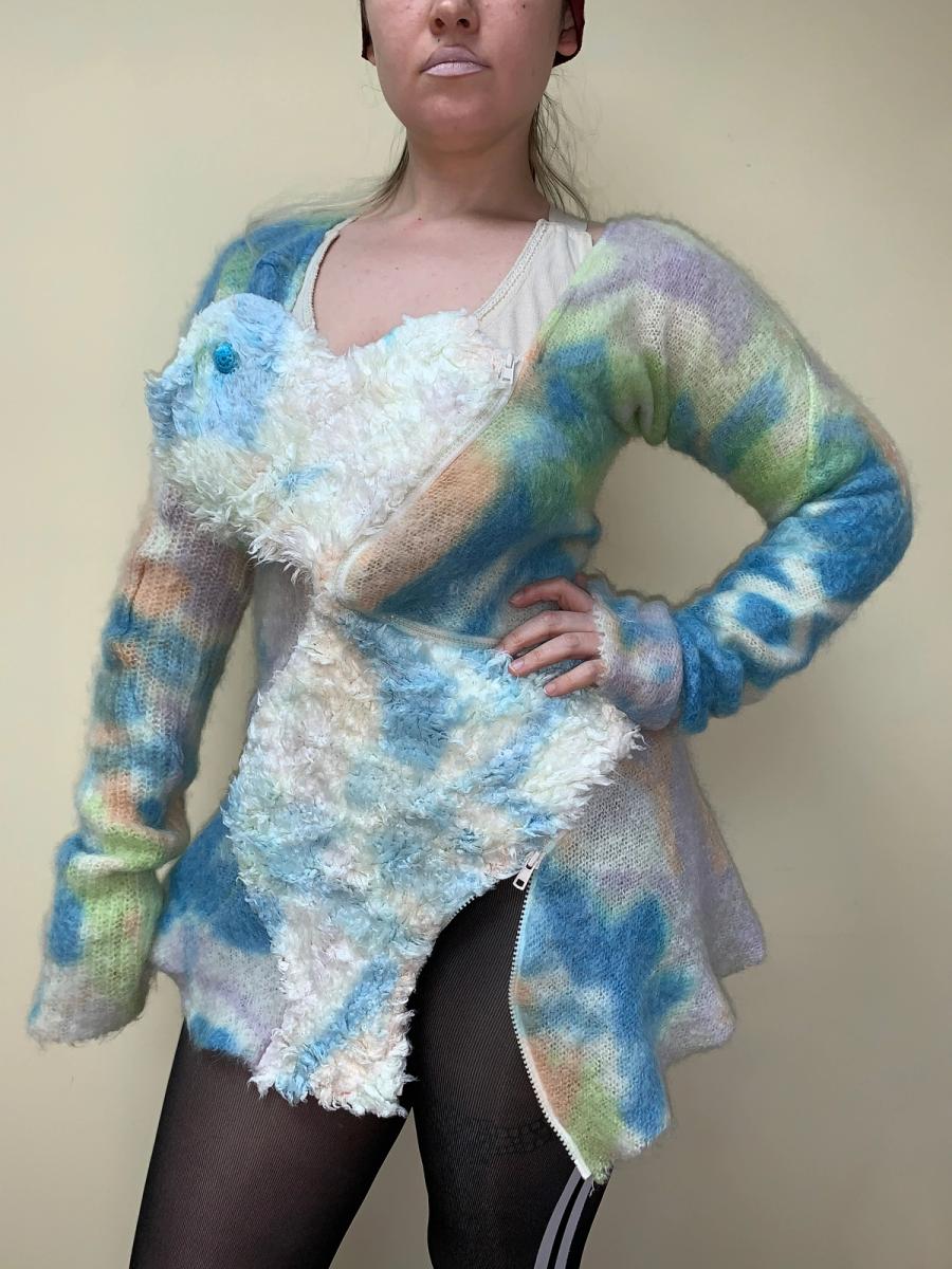 Rare Nozomi Ishiguro Irregular Zipper Sweater product image