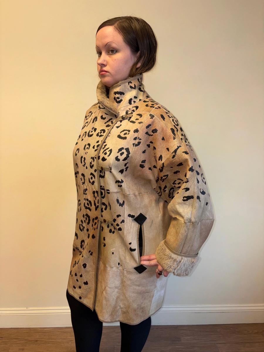 80s Krizia Painted Leopard Jacket product image