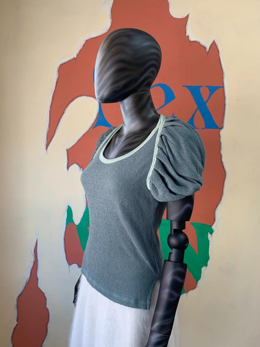 Beauty: Beast Ruched Bubble Sleeve Top product image