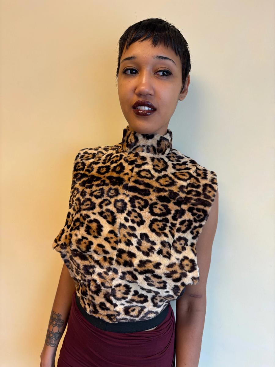 1940s Faux Fur Leopard Dickie product image