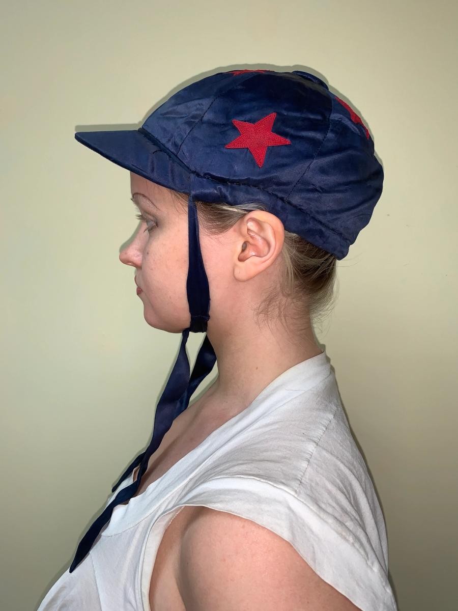 1920s Embroidered Star Female Jockey Cap product image