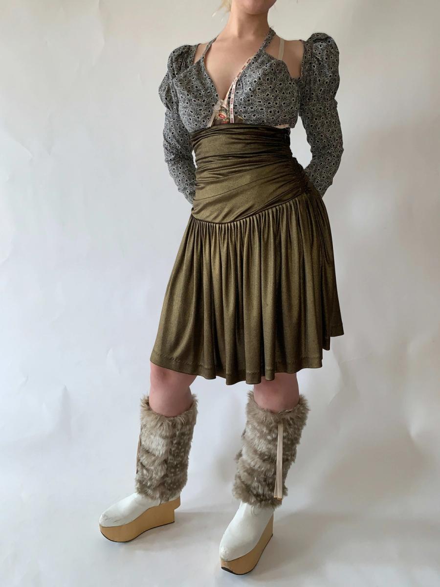 80s Norma Kamali OMO Ultra High-waisted Skirt
