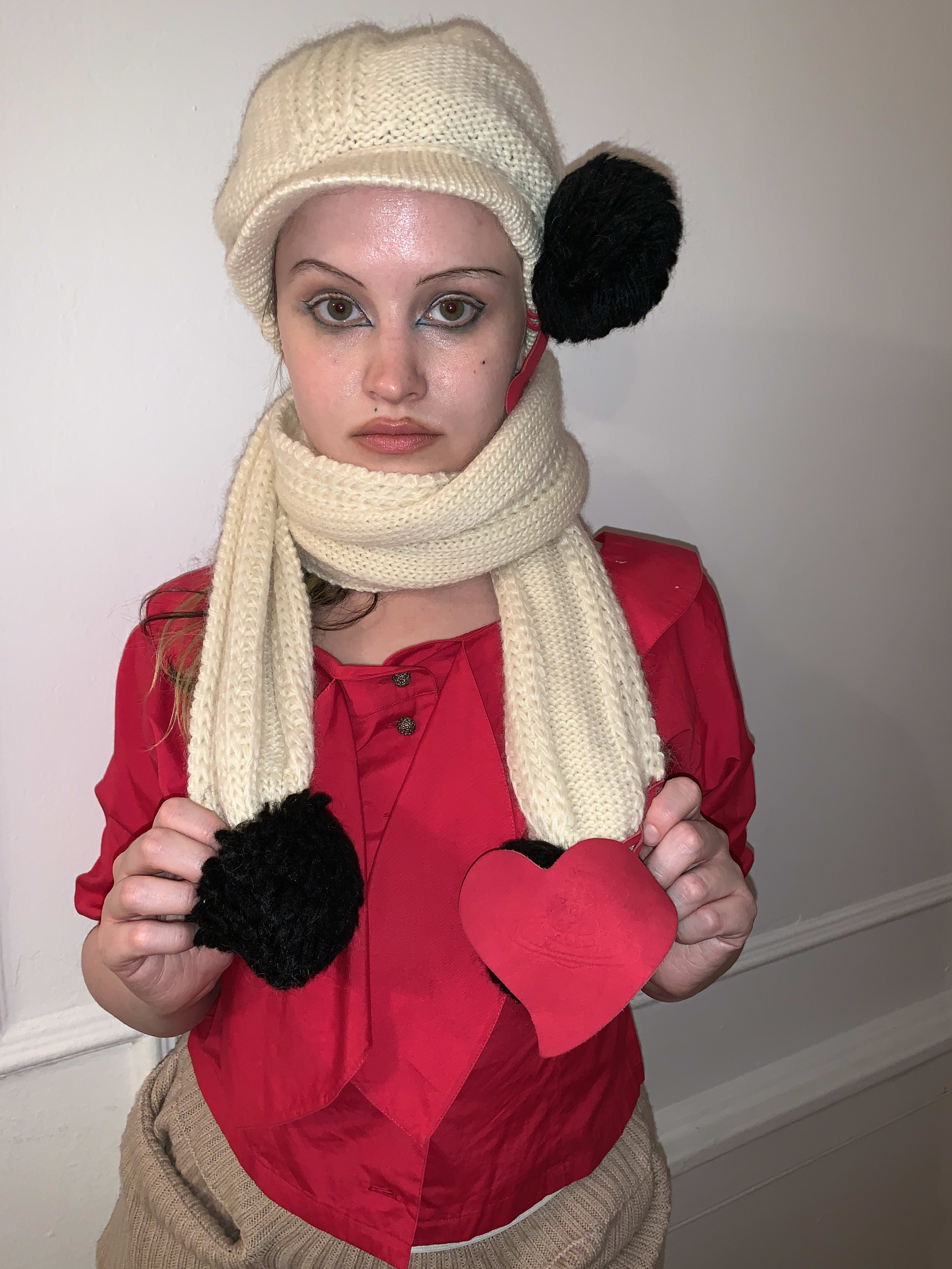 Vivienne Westwood Heart Bubble Hat and Scarf Set