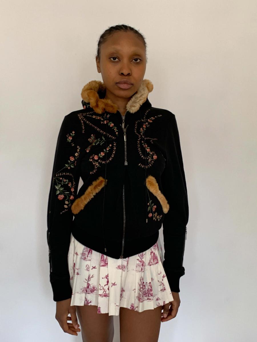 John Galliano Embroidered Fur Sweater product image