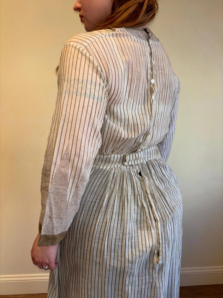 Edwardian Striped Dress Vermicular Print product image