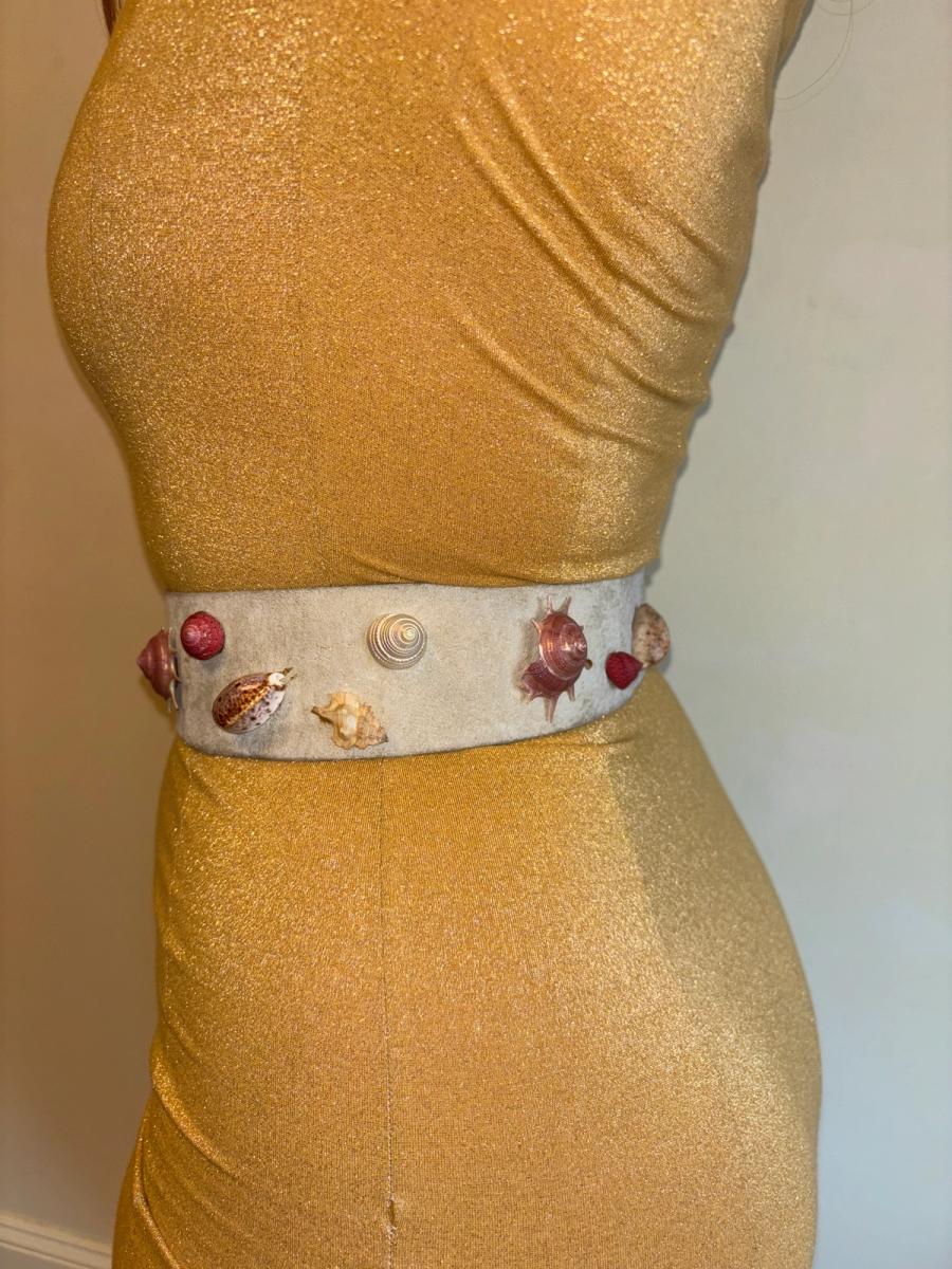 80s Chantal Thomass Suede Shell Belt product image