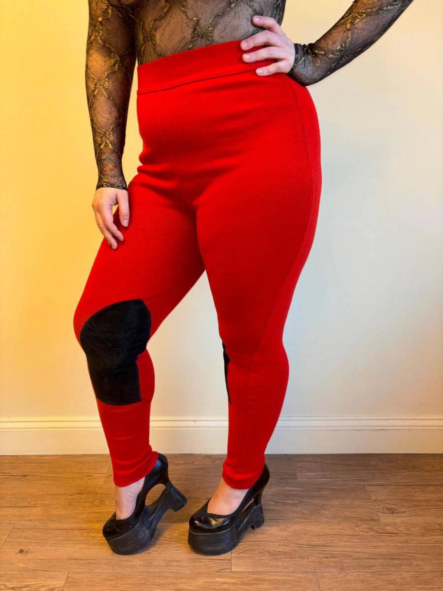 90s Jean-Paul Gaultier Wool and Suede Riding Pants product image