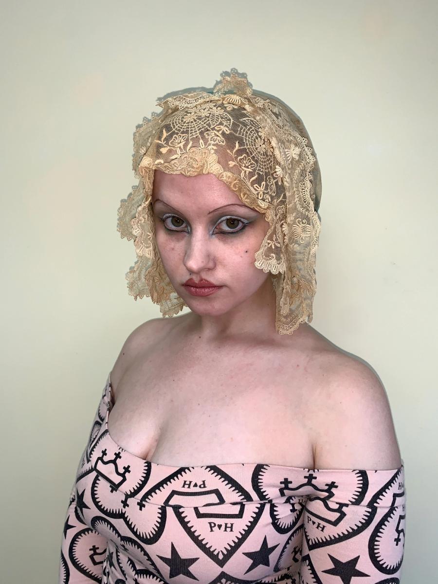 Edwardian Spider Web Lace Sleeping Cap product image