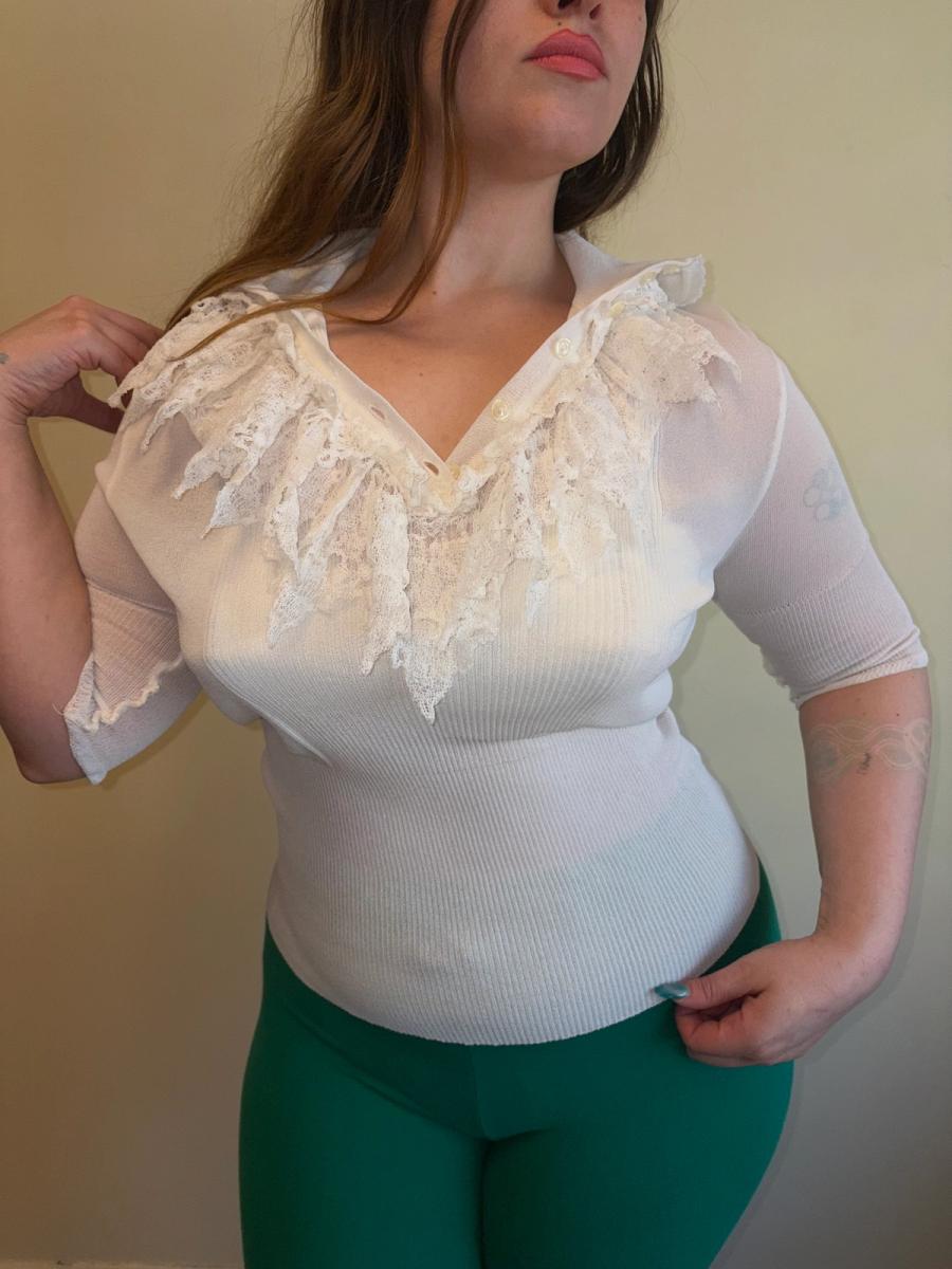 1996 Vivienne Westwood Crochet Sheer Blouse product image