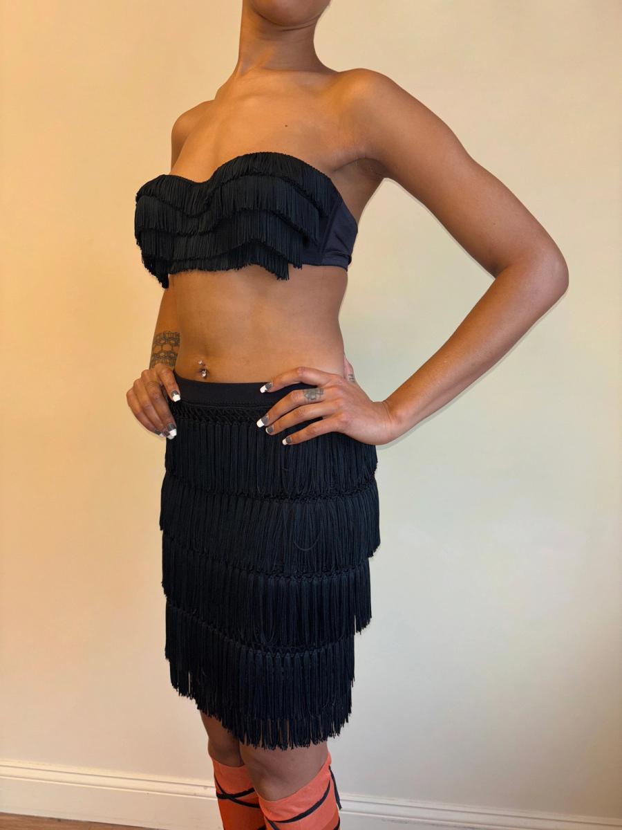 80s Helen Storey Fringe Skirt product image