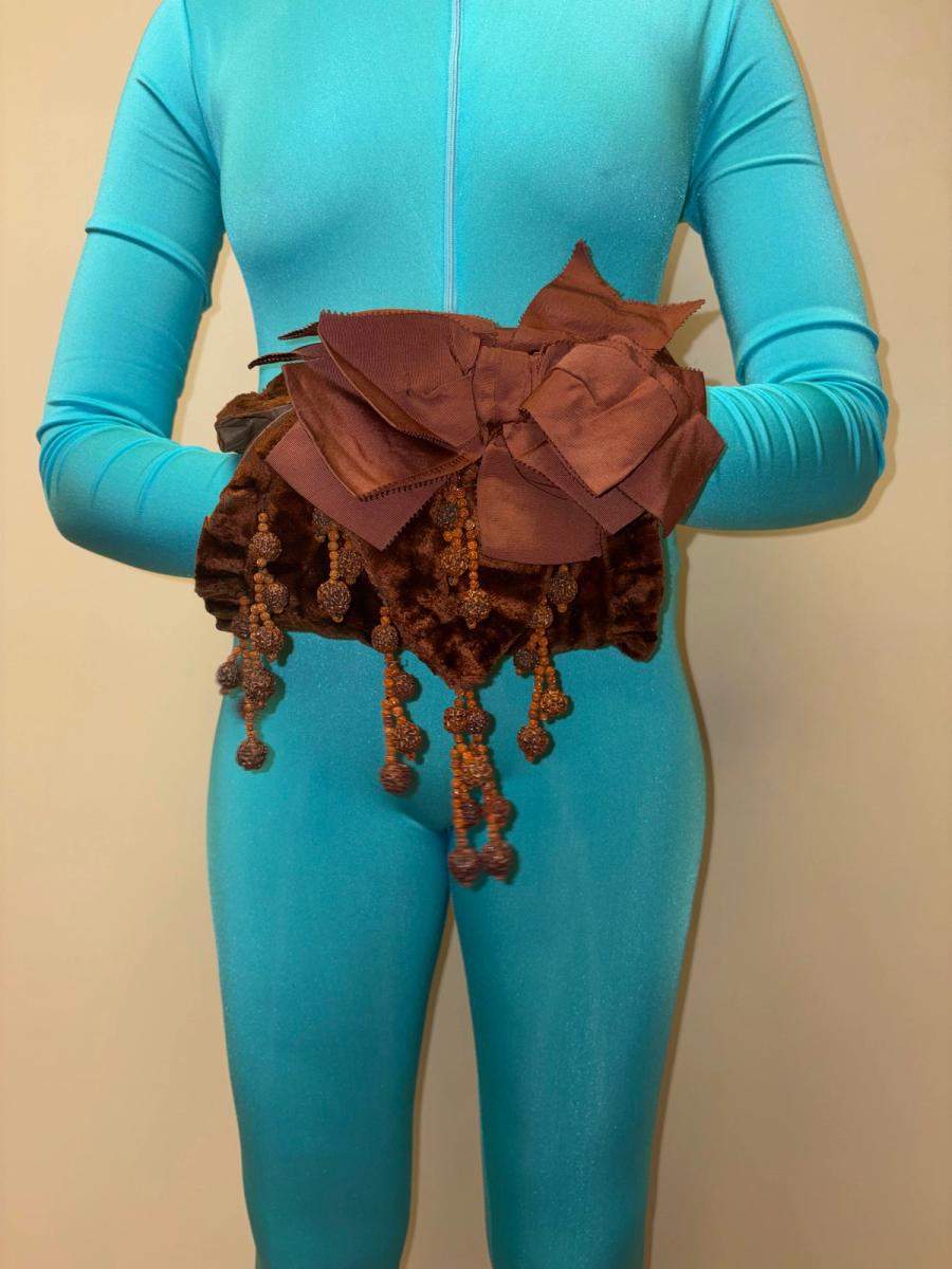 Antique Velveteen Muff with Bow  product image