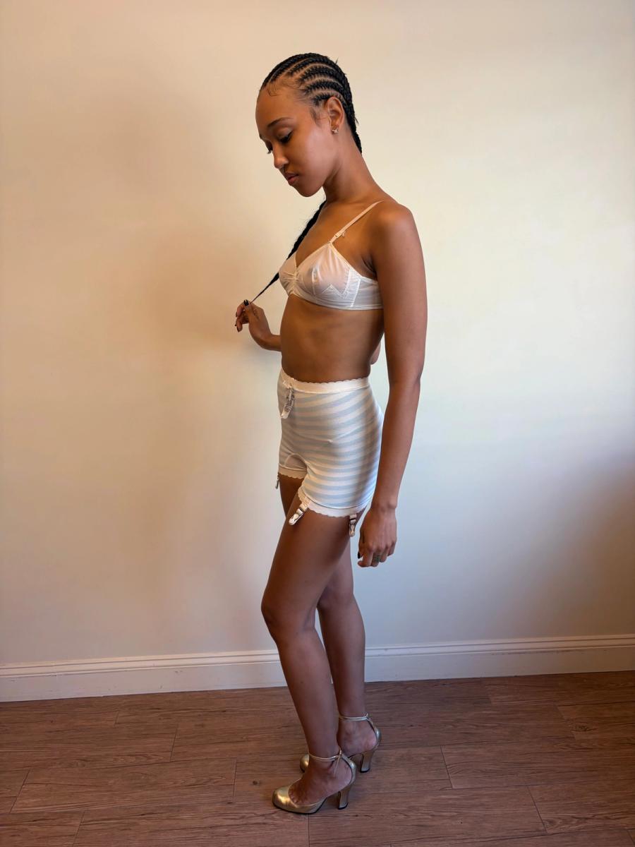 1950s French Bullet Bra with Jagged Design product image