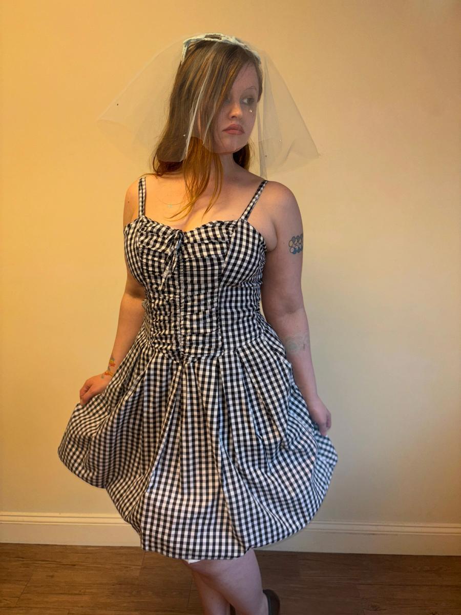 Vintage French Gingham Dress product image