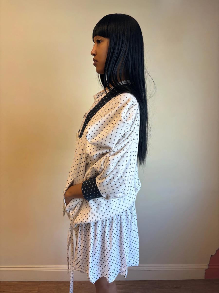 Bernhard Willhelm White Faux Ermine Sweatshirt product image