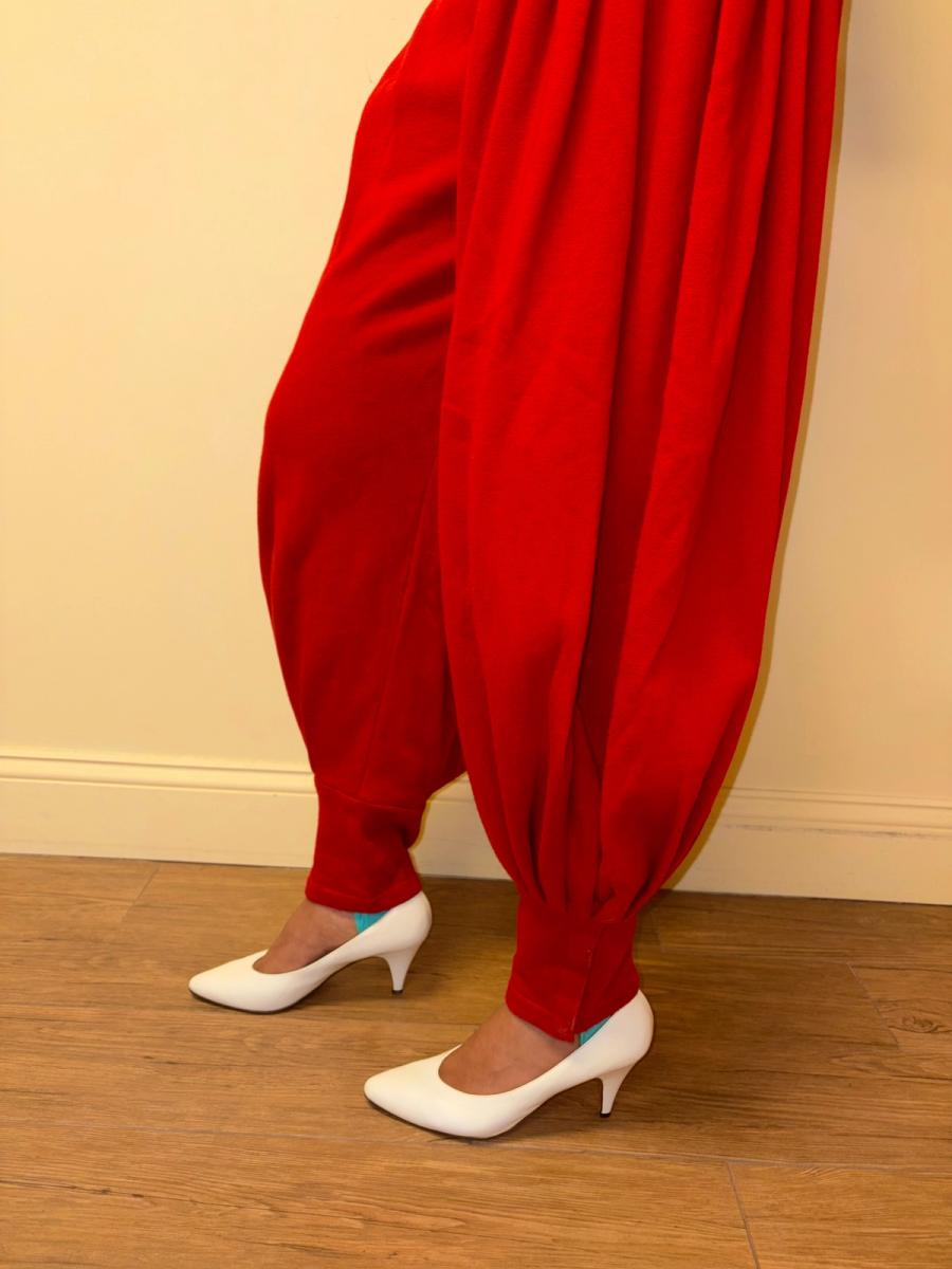 80s Norma Kamali Red Sweatpants product image