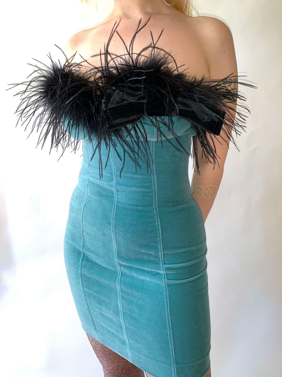 Chantal Thomass Feathered Cocktail Gown  product image