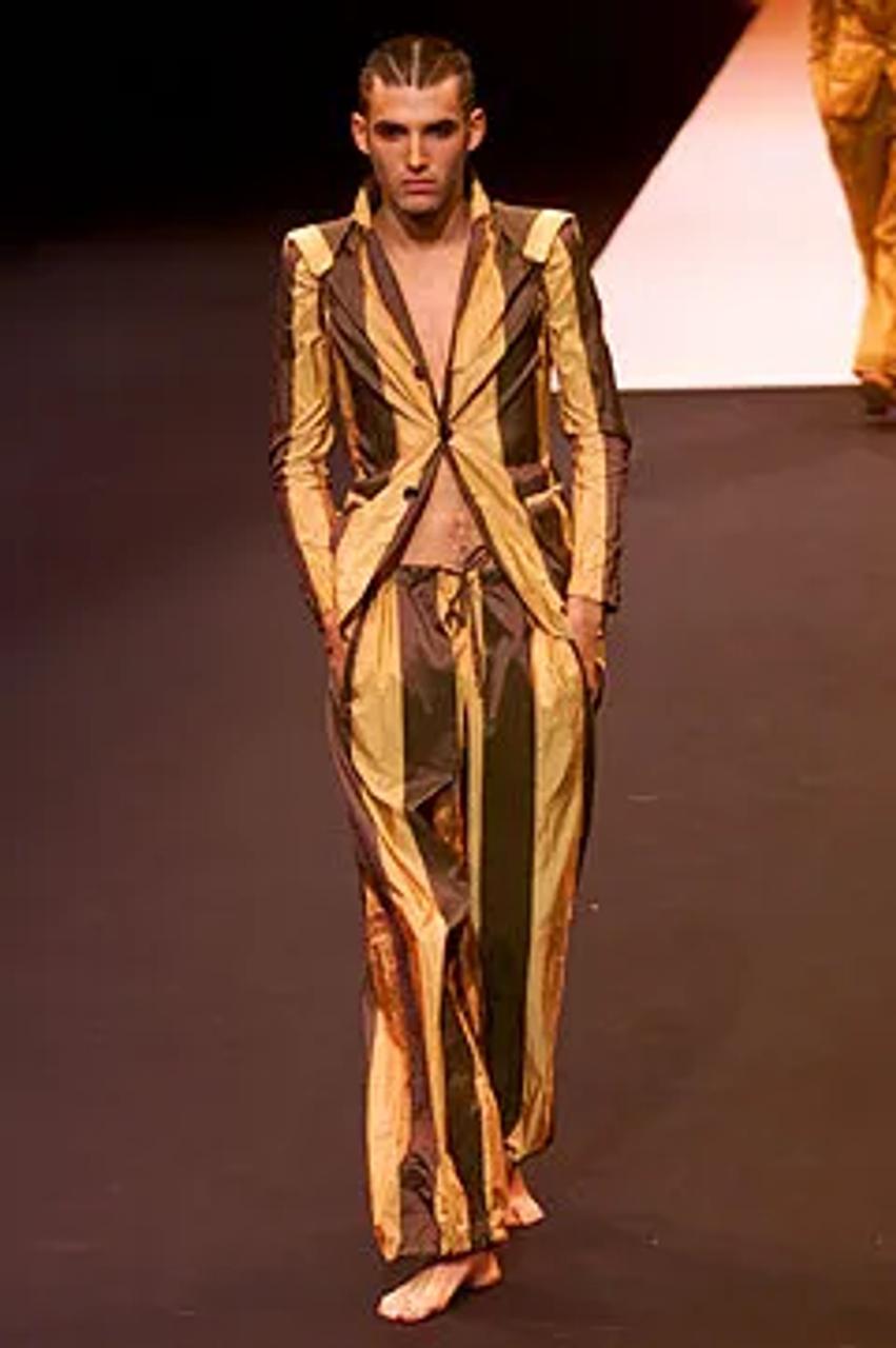 SS 2002 Jean-Paul Gaultier Silk Striped Pants product image