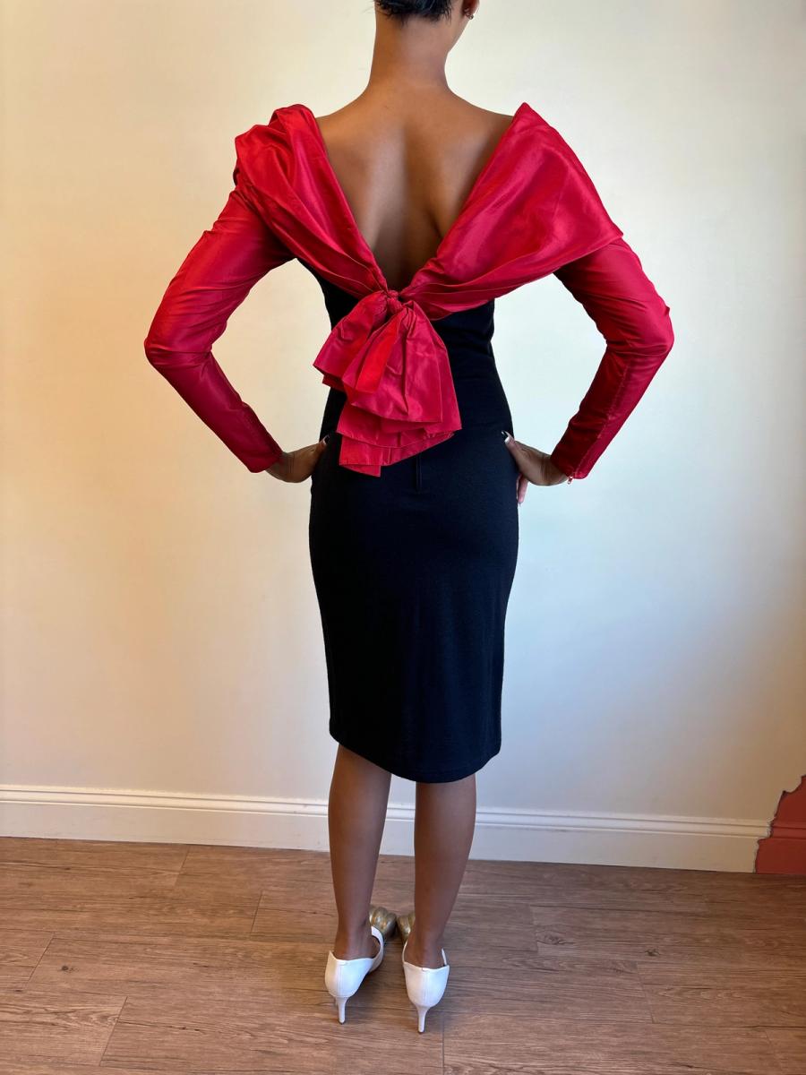 80s Angelo Tarlazzi Bow Dress product image