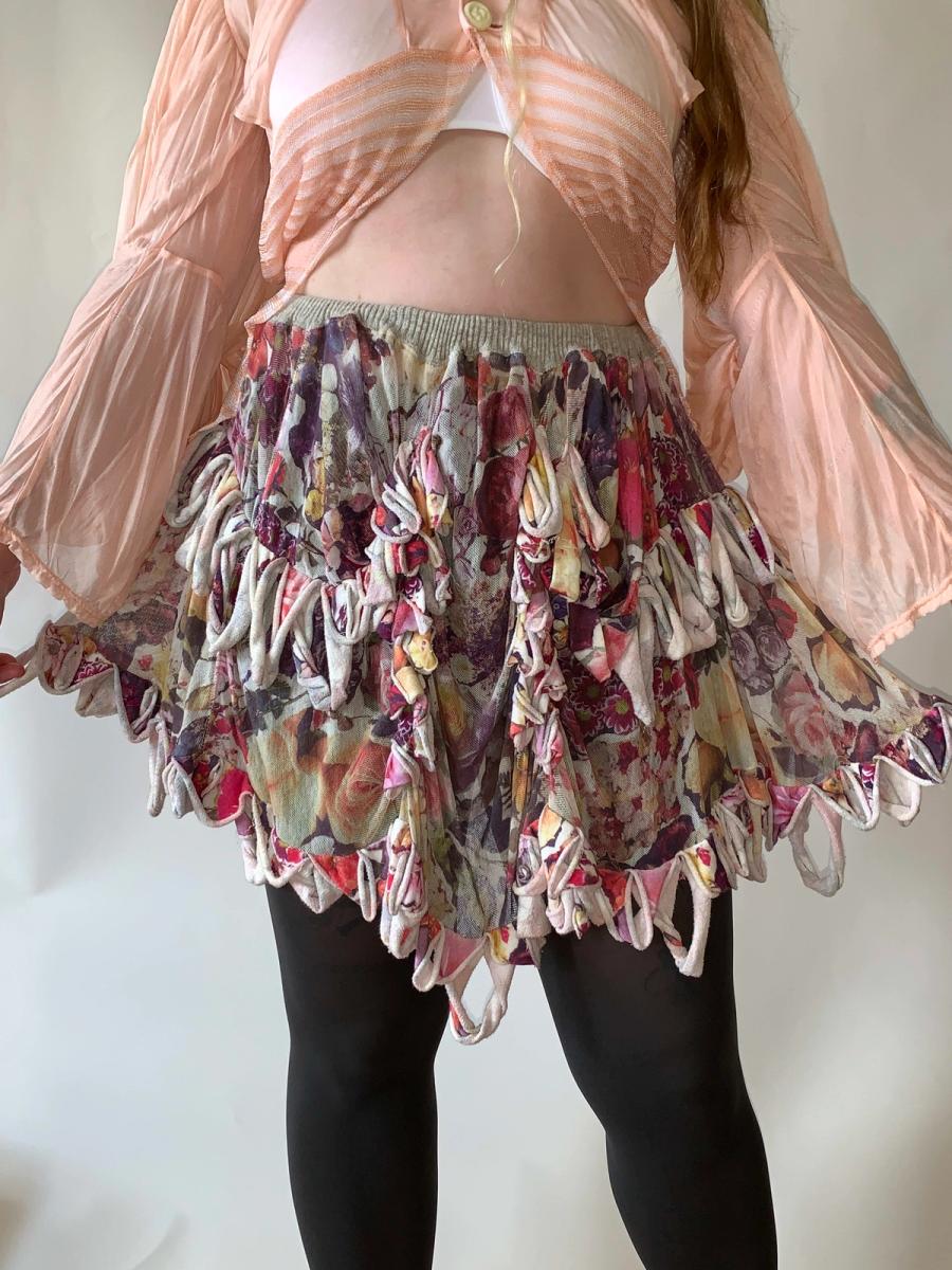 Nozomi Ishiguro Flower Mesh Skirt