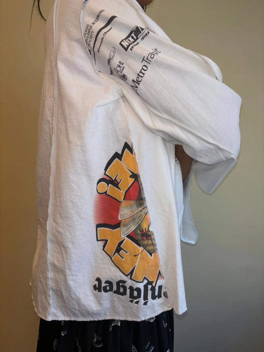 Patchwork T-shirt Paneled Top product image