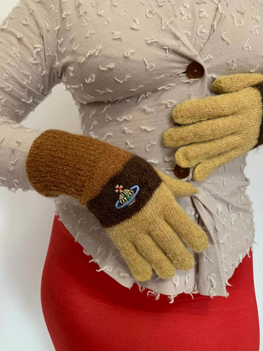 90s Vivienne Westwood Knit Orb Gloves product image